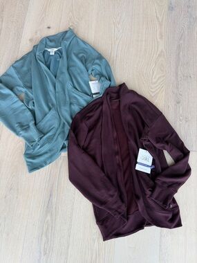 Athleta girl wrap n roll cardigans